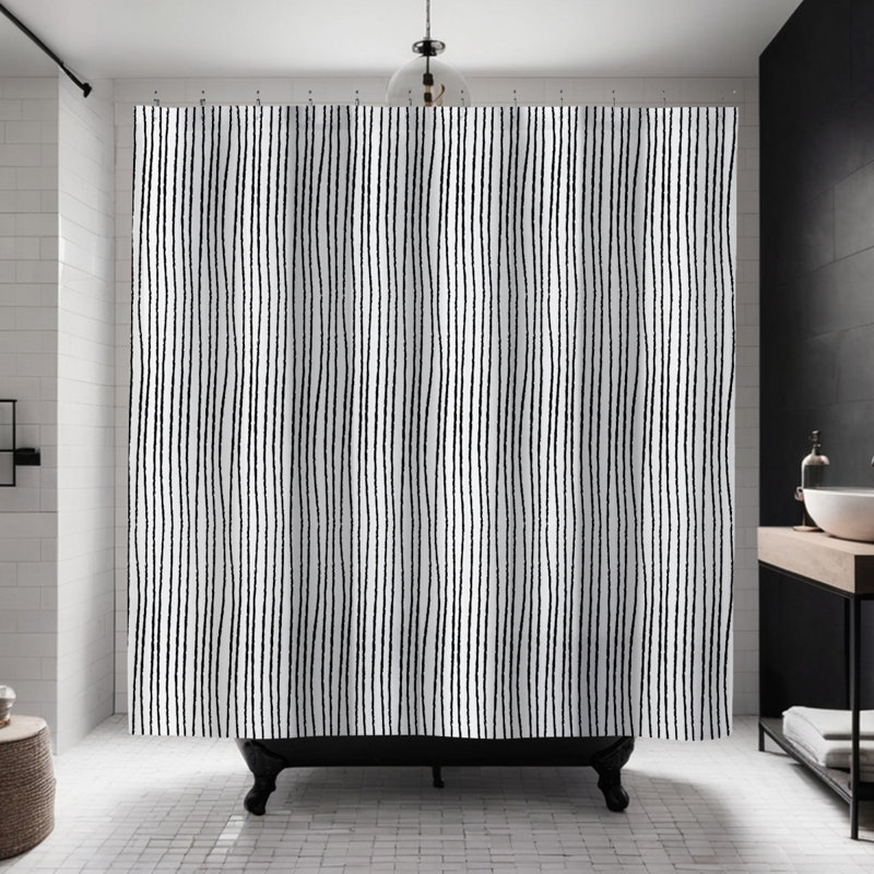 Rideau de douche Coco, Noir