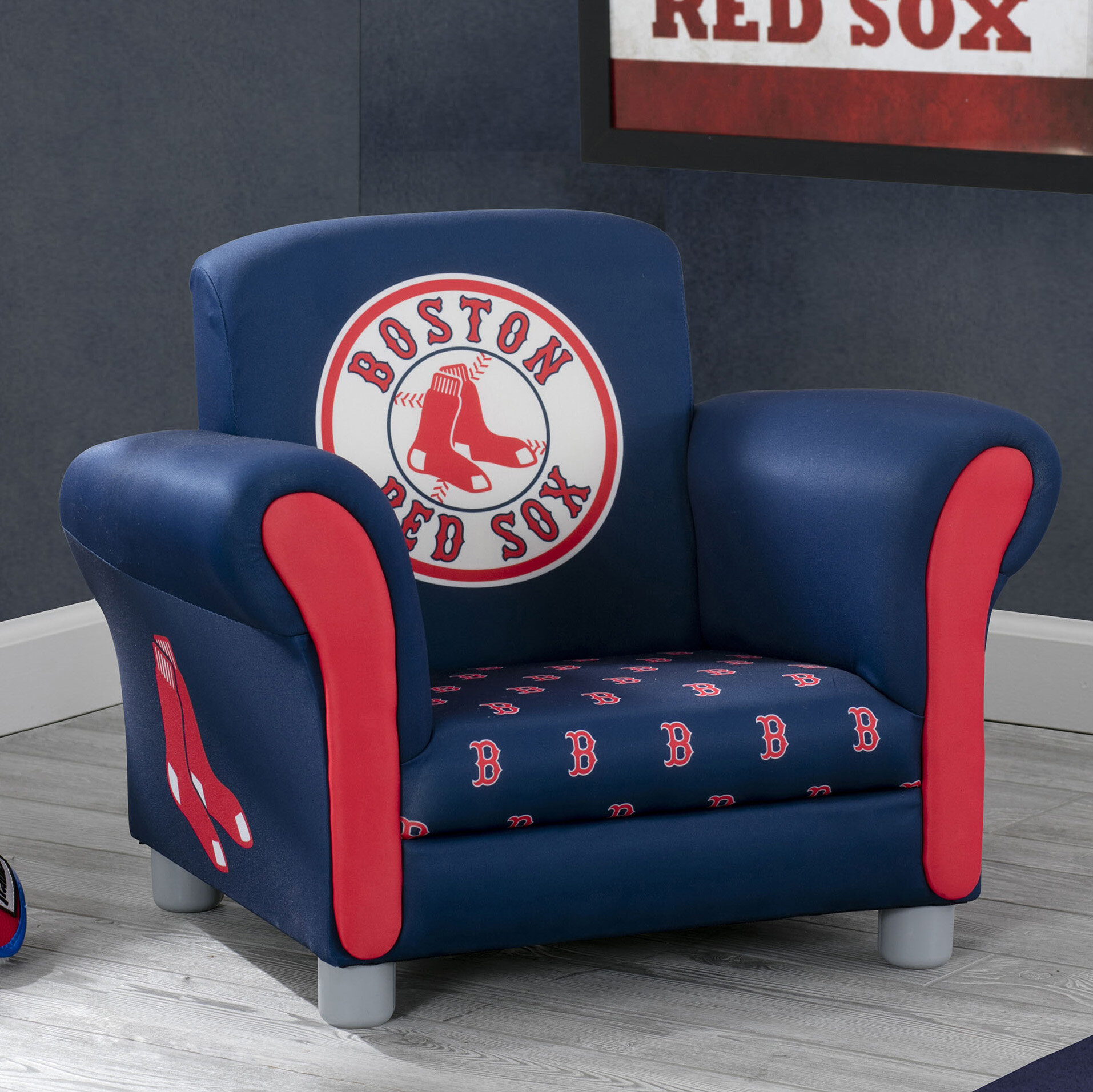 Delta Children Boston Red Sox Kids Upholstered Toddler Chair