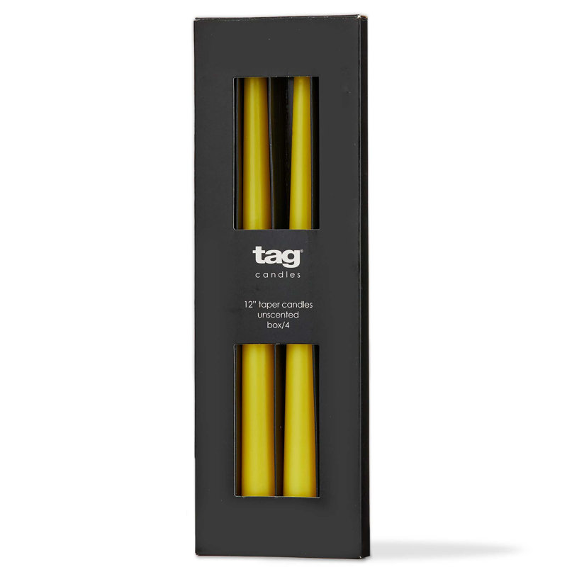 Bougie conique 12 po Color Studio, Jaune