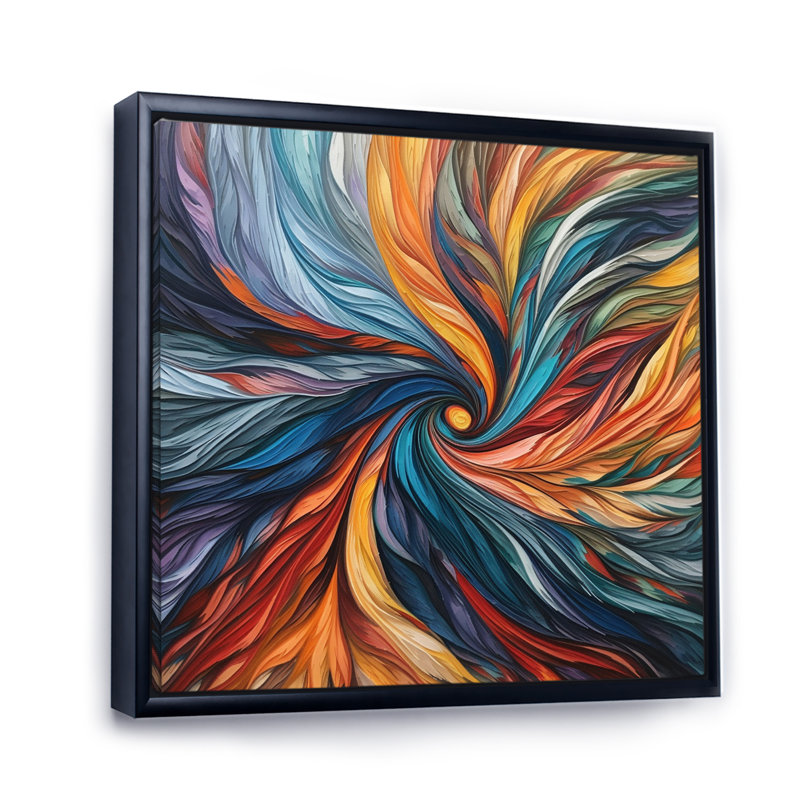 Spiral Symphony III sur impression sur toile, Cadre flottant noir, H 16 po x l 16 po x P 1 po