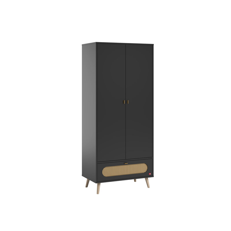 Alifa 2 Door Wardrobe, Black