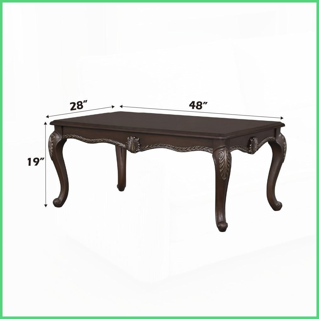 Latitude Run® Pierce Cherry Finish Living Room Coffee Table - 15" Floor ...