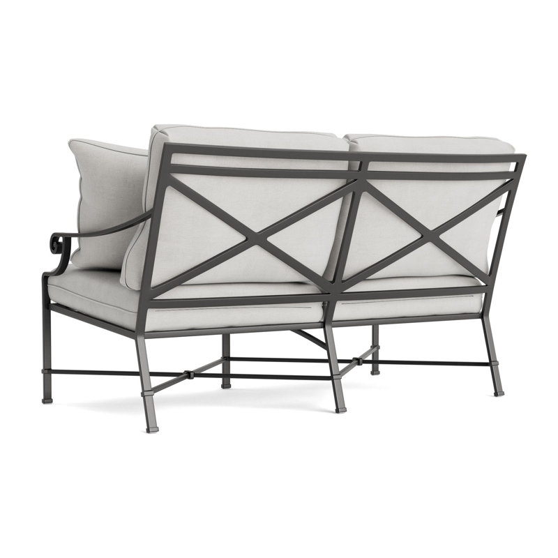 Venetian Outdoor 2 - Seat Loveseat, Textured Pewter, Fusion Dove