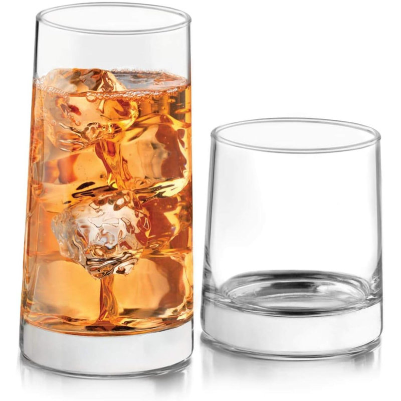Libbey Cabos 16-Piece Clear Glass Tumbler and Rocks Set