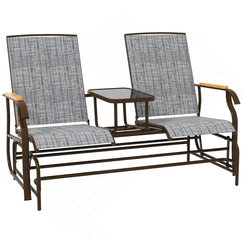 Banc oscillant d'extérieur pour 2 personnes Outsunny