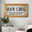 «Man Cave Good Times», reproduction d'un seul cadre photo sur toile-1668965403
