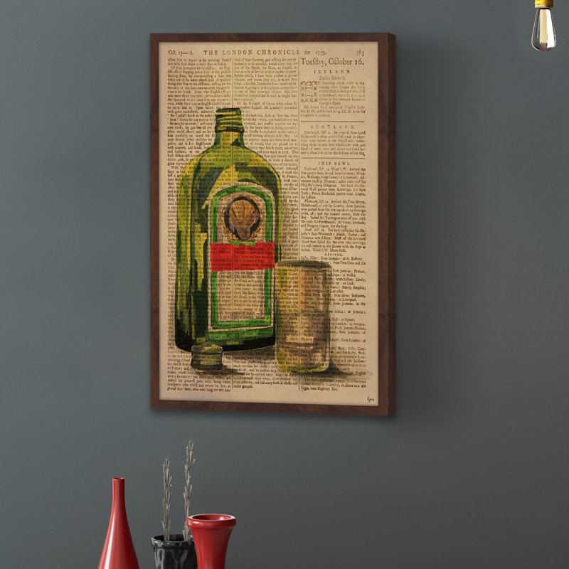 « jägermeister verser », impression encadrée, H 18 po x l 12 po x P 1,5 po