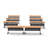 Tables Training Meeting Seminar Classroom 8Pc Beech Folding Industrial Caster Z-Base. Tables Connect.  Modesty Panel, Shelf, Power+Usb Outlet. Fold+Nest For Storage (Seating Not Included).