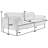 Madylyn 84" Wide Square Arm Sofa in Fabric with Black Metal Legs-641831752