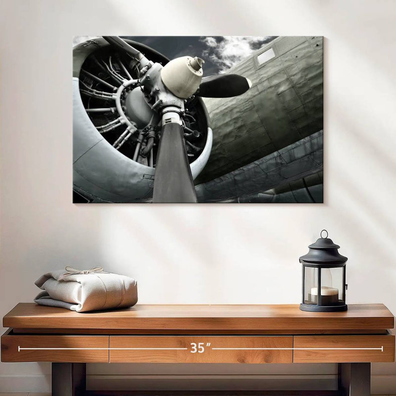 Mehar Black Propeller, 16" H x 24" W