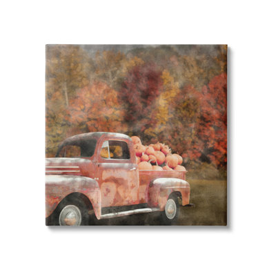 " Fall Truck With Pumpkins "