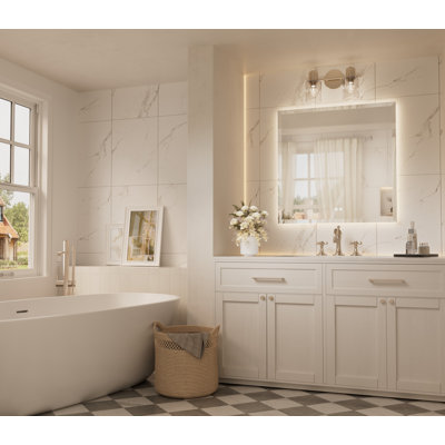 Beveled LED Backlit Bathroom Vanity Mirror