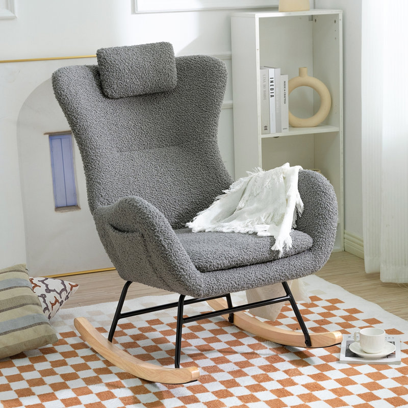 Chaise berçante Khmari, Gris