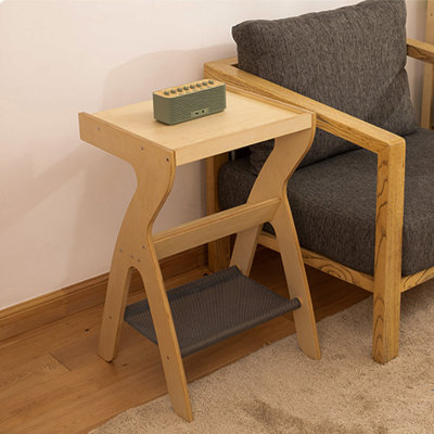 Natural Wood Minimalist Solid Wood Multifunctional Side Table
