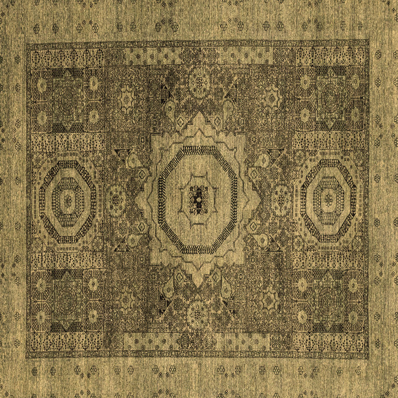 Washable Oriental Indoor Rug, Square 6'