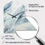 Blue Whirlwind I - Formes abstraites, Horloge murale asymétrique-104241652