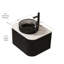Meuble-lavabo moderne noir avec lavabo et rangement en céramique