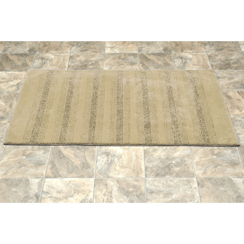 Nylon Bathroom Mat with Non-Slip Appliance Niala, Lin, 2 pi 6 po x 4 pi 2 po