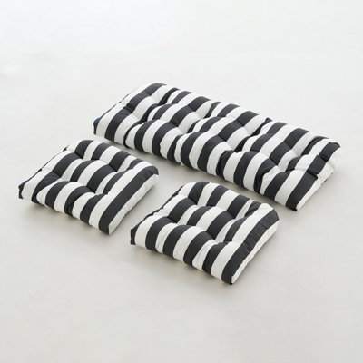 Ensemble de 3 coussins d'extérieur à causeuse