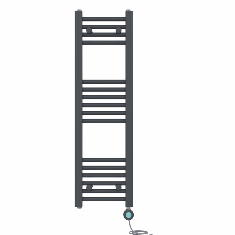 Arvonio Straight Towel Rail Heated Towel Rails, Anthracite, 100cm H x 30cm W x 3cm D