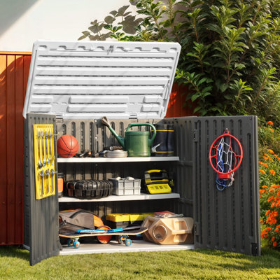 Outdoor 35 CU FT Dark Gray Horizontal Storage Shed