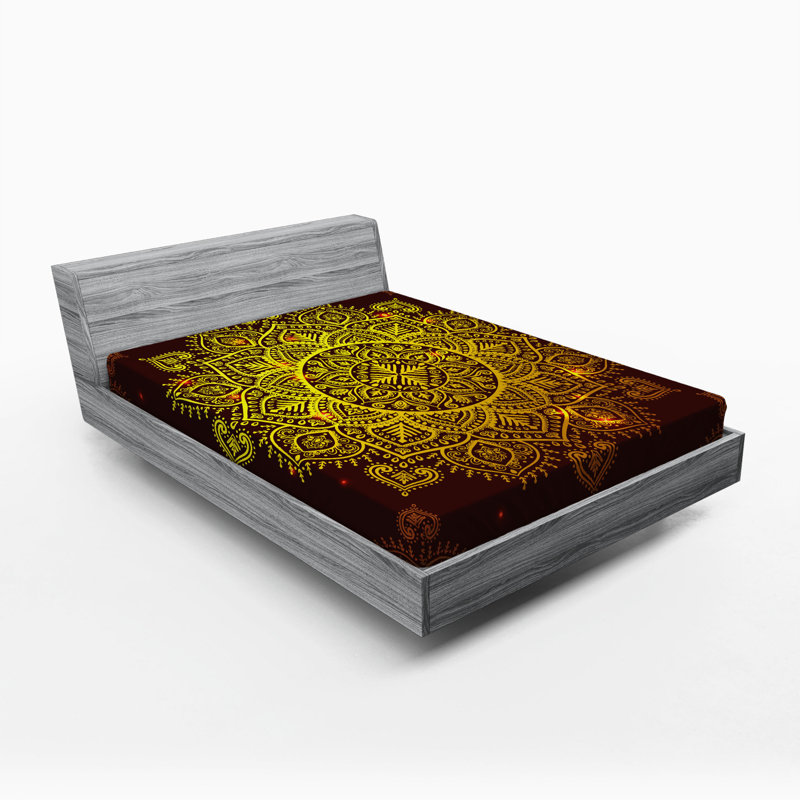 Mandala Microfiber Fitted Sheet, Full Fitted Sheet