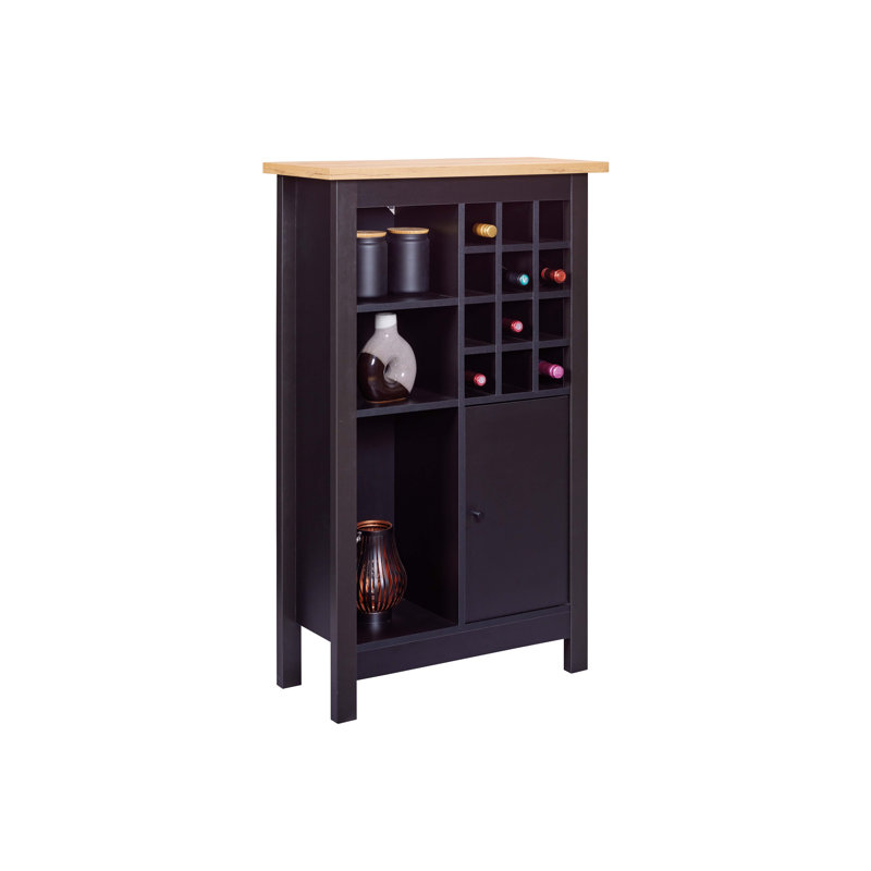 Adaliz Wine Cabinet, Black