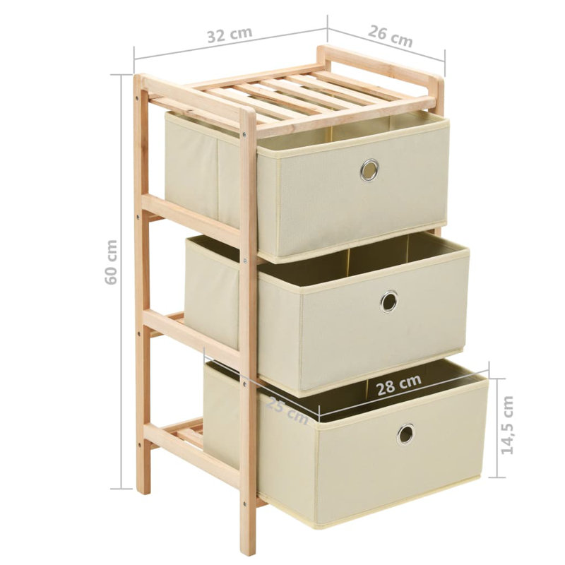 Mordenhill 32cm W Manufactured Wood Storage Rack