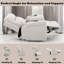 Fauteuil inclinable électrique en microfibre Chriki poli avec levage et chauffage et massage-1288671923