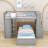 Asgun Wood Bunk Bed with Shelves,Desk and Drawer-872013288-822469663