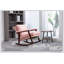 Chaise berçante d'appoint Mid-Century moderne avec structure en bois, salon rembourré confortable et fauteuil de lecture-133233983-133233984
