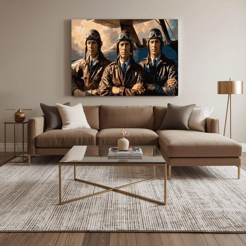 Art mural sur toile brune, 12" H x 18" W