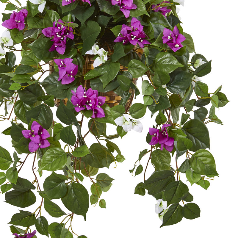 Bougainvillea artificiel mélangé dans un panier