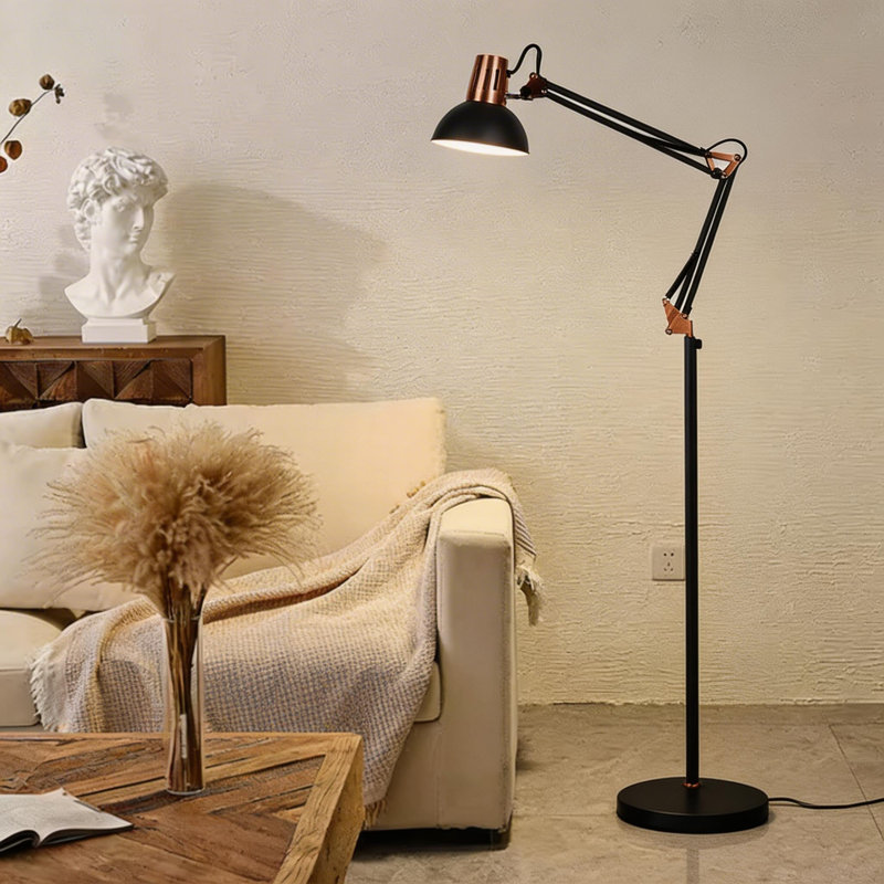 66.93cm Matte Swing Arm Floor Lamp