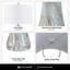 Tanveer Table Lamp with Glass Base For Bedroom Furniture, Bedside Buffet Lamp with Linen Shade-2078526712-2059200768-2078526710