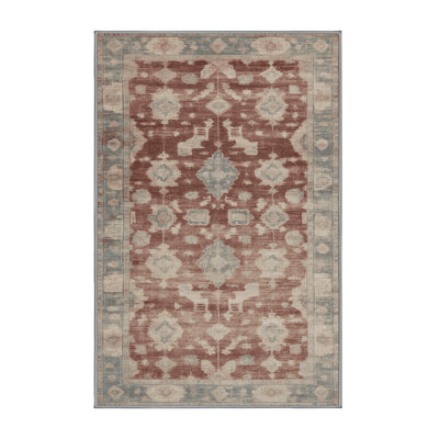 Machine Washable Overdyed Gray Area Rug