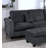 Contemporary Style 3Pc Sectional Set Right Arm Chaise Left Arm Sofa W/ USB Port Storage Ottoman Throw Pillow Wooden Legs Black Finish Primary Living Room-388915578