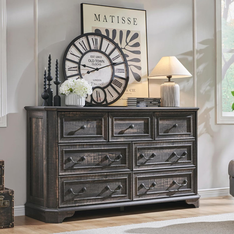 Armaan Vintage Farmhouse 7 Drawers Dresser