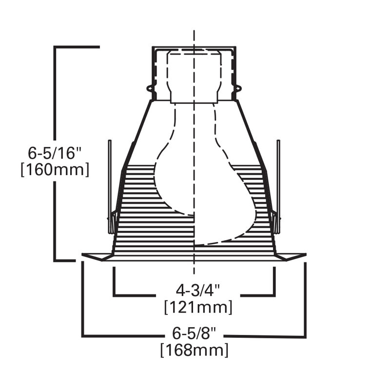 5" Stepped Baffle Recessed Trim