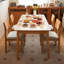 Blanc / pierre rectangulaire Burlywood + table de salle à manger papillon en bois massif-880492640
