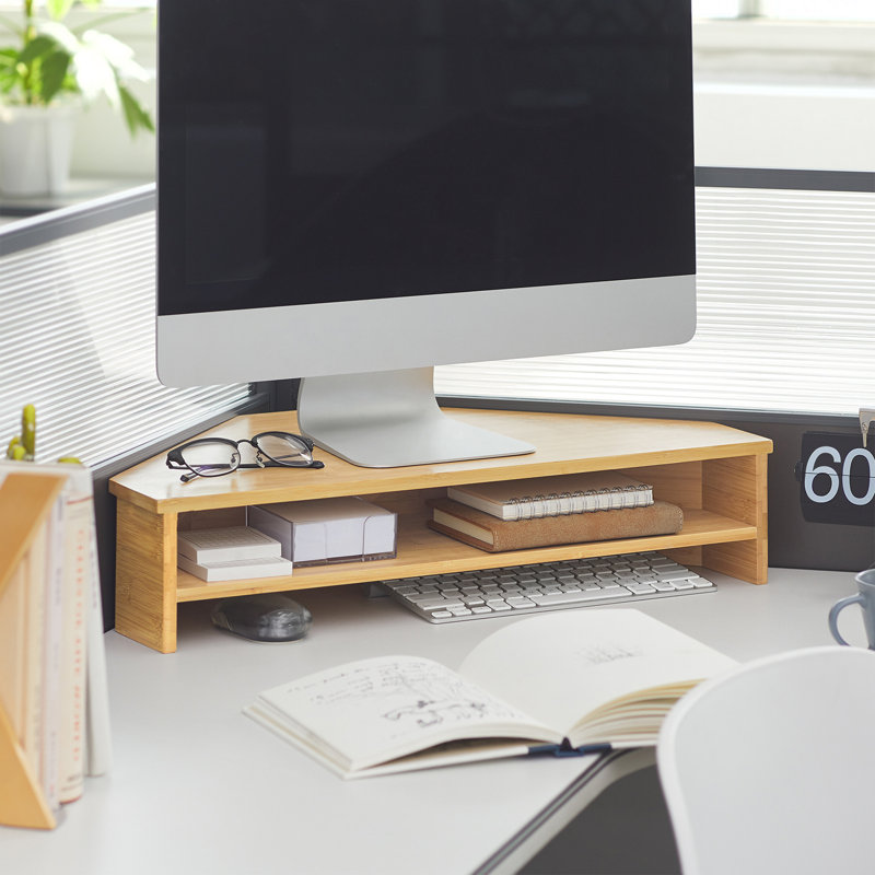 Adin Bamboo Monitor Stand