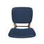 Paire de chaises de bar de style Mid-Century moderne - bleu foncé, structure en bois, pieds fuselés fins, tabourets bleus, élégant (de 2