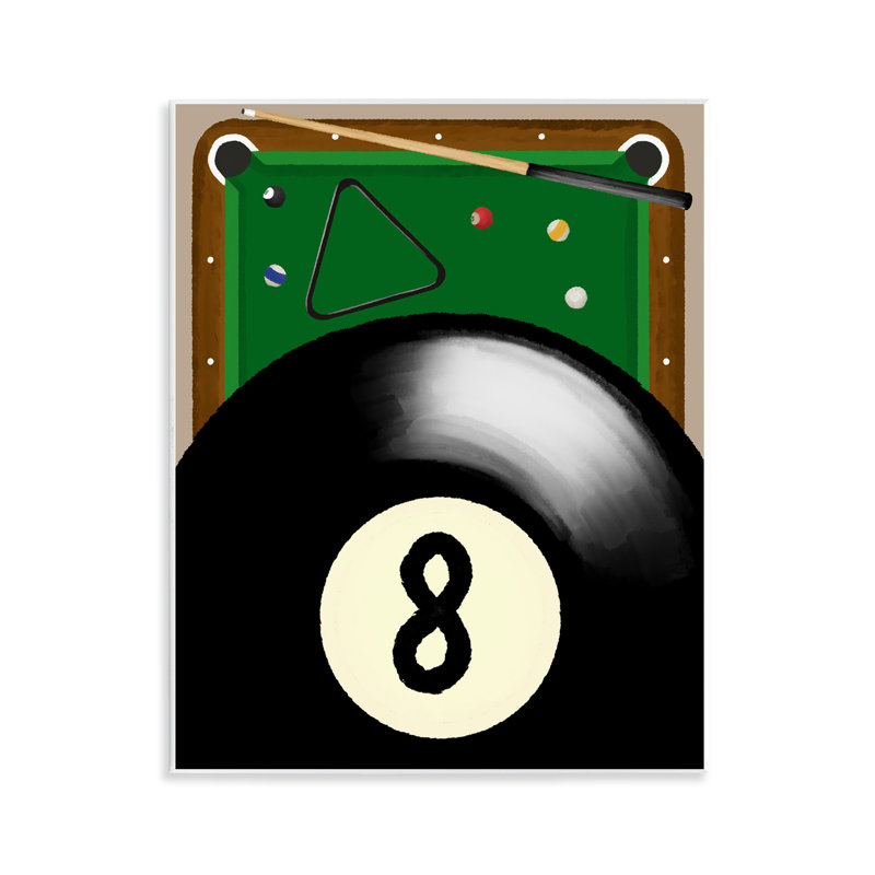 Plaque de table de billard et boules, design par Jennifer Stith