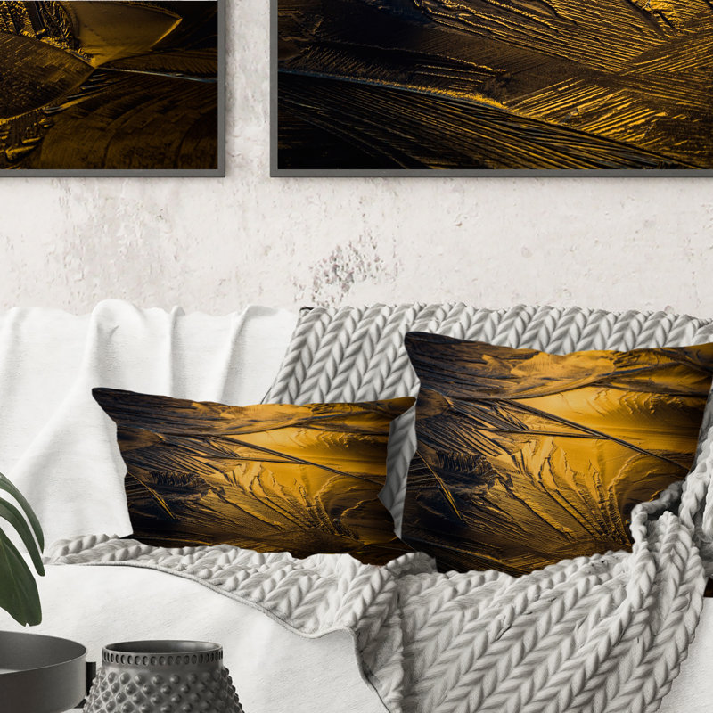 Coussin décoratif imprimé jaune glace froide 1