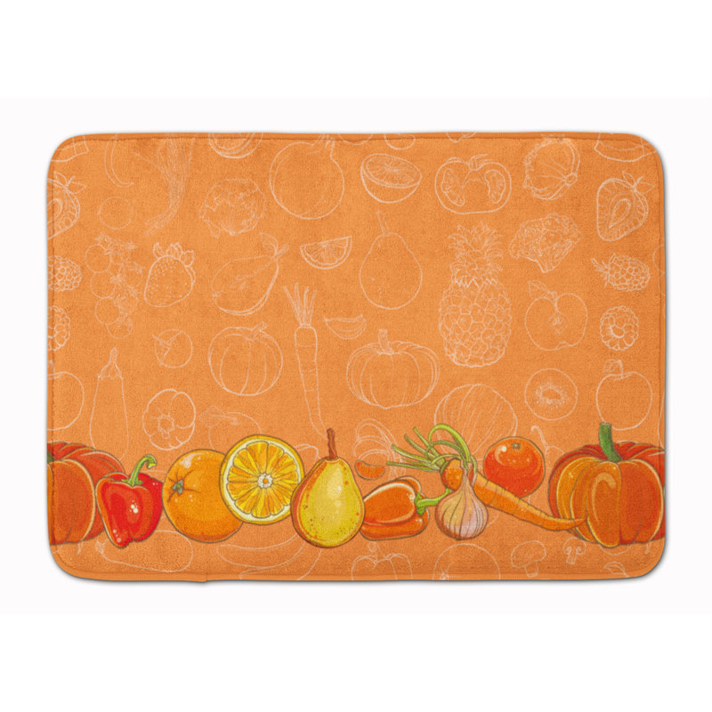 Tapis pour salle de bain en mousse à mémoire de fruits et légumes
