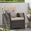 Simple avec tissu imperméable PE et gris, style bouton, poids de 27,95 lb, 26,91 po de profondeur, confortable pour la détente en plein air, avec couleur, dossier, hauteur de 30,59 po