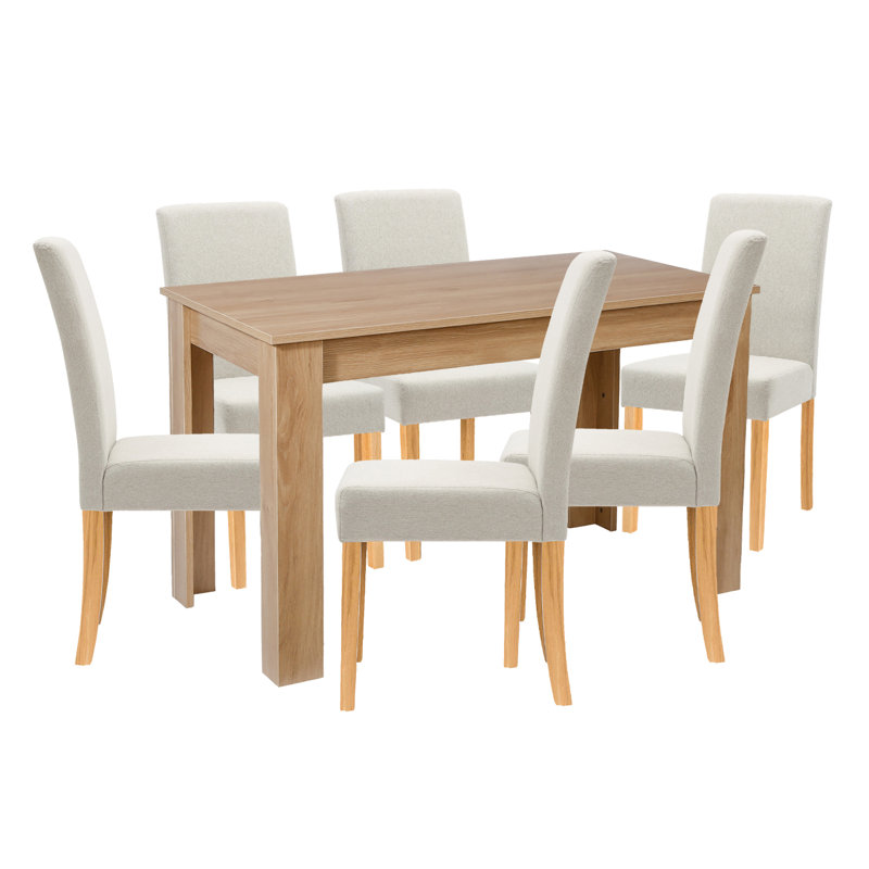 Ludden 6 - Person Dining Set, Beige