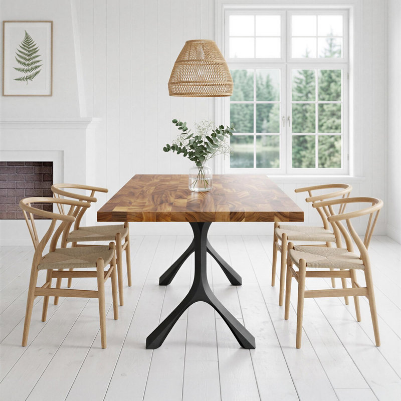 Table de salle à manger Wilis, L 72 po x l 36 po x H 30,6 po, Bloc de boucher