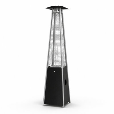 40,000 BTU Pyramid Outdoor Propane Patio Heater with Quartz Glass Tube