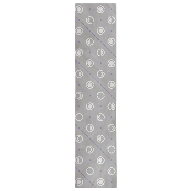 Classic Moon Phases Table Runner, 16" x 72", Gray/White/Ligh tPurple